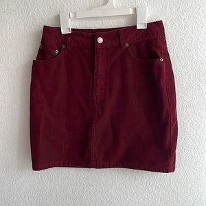 ASOS corduroy maroon skirt
